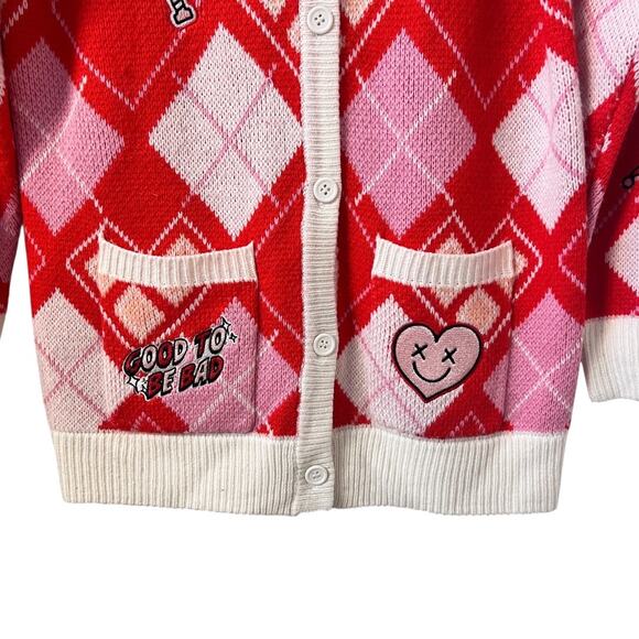 DC Comics Harley Quinn Diamond Cardigan Size XS - Picture 4 of 11